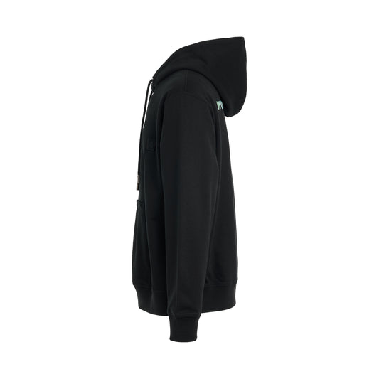 Irridecent Back Logo Hoodie in Black