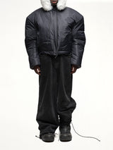 Wald Fur Puffer Jacket in Black