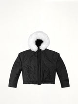 Wald Fur Puffer Jacket in Black