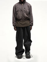 Reworked Work Zipper Hoodie in Dark Earth Tones