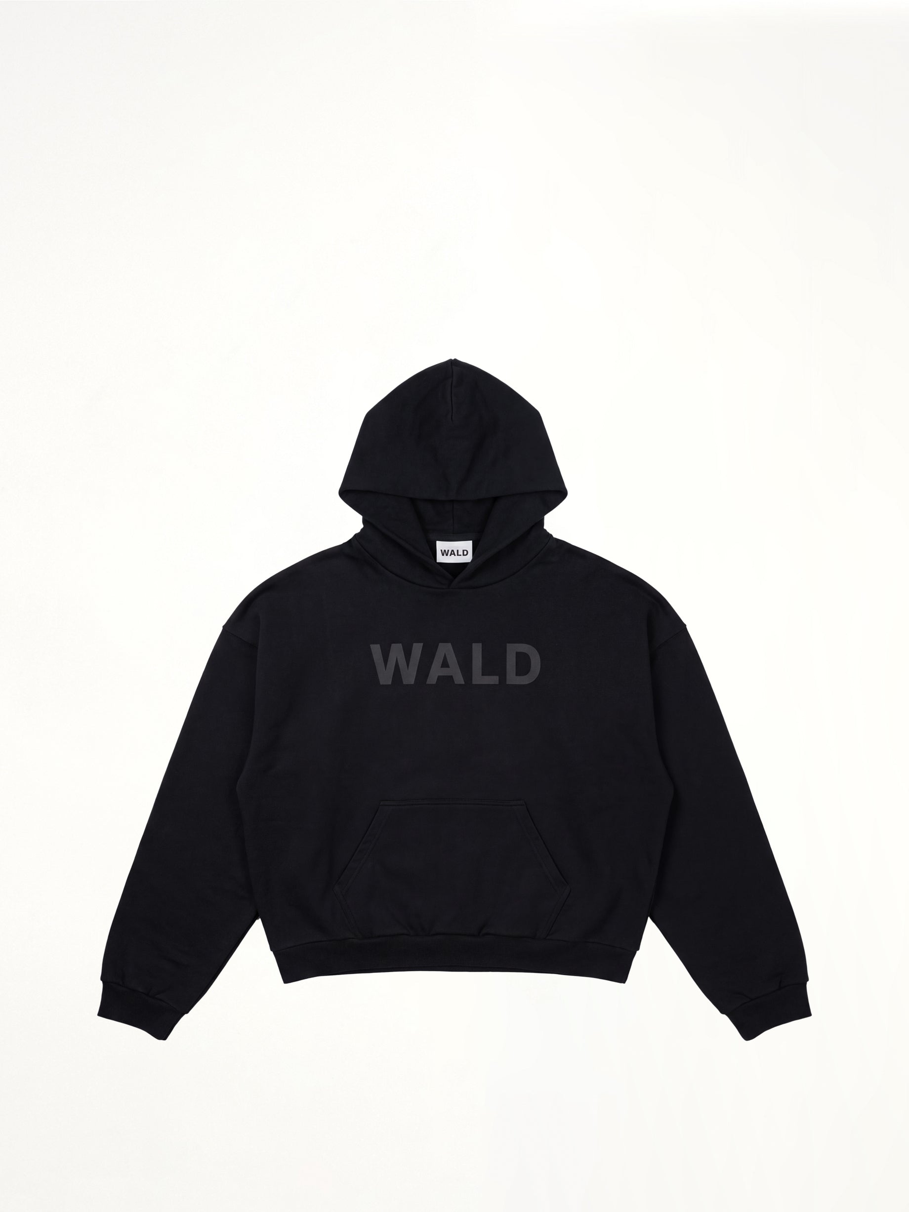 Wald Logo Hoodie in Black