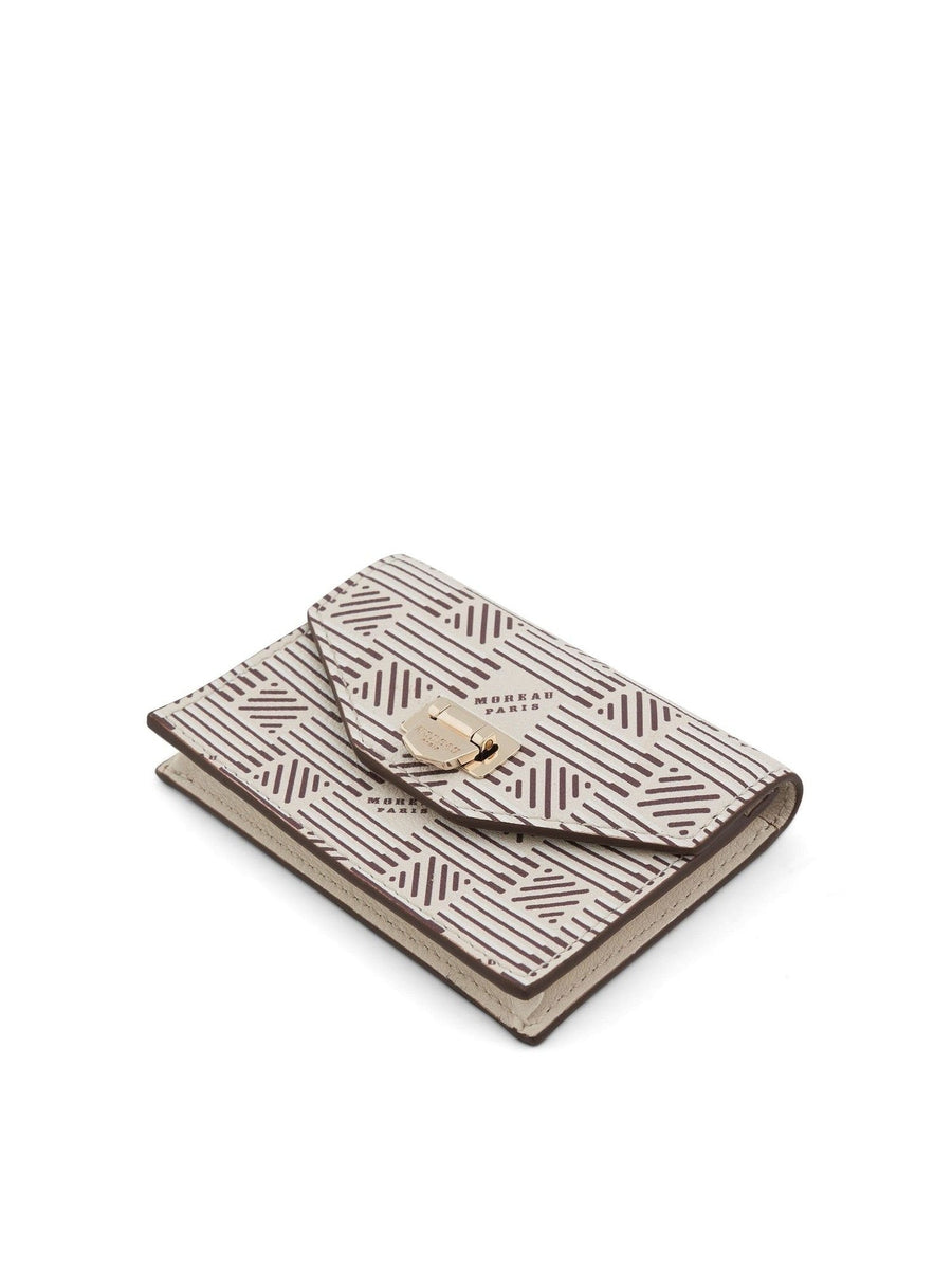 Flap Wallet with Gusset in Champagne