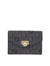 Flap Wallet with Gusset in Black