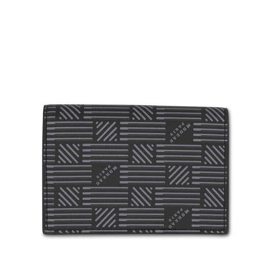 Flap Wallet with Gusset in Black