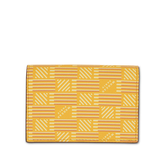 Flap Wallet with Gusset in Yellow