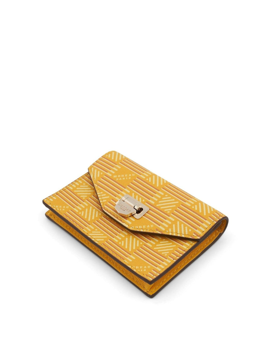 Flap Wallet with Gusset in Yellow
