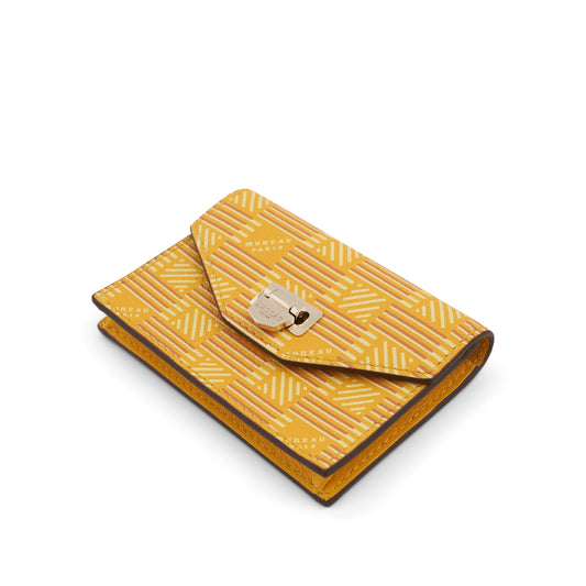 Flap Wallet with Gusset in Yellow