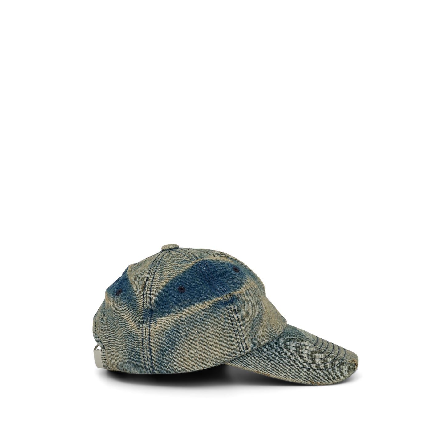 Washed Denim Cap in Beige