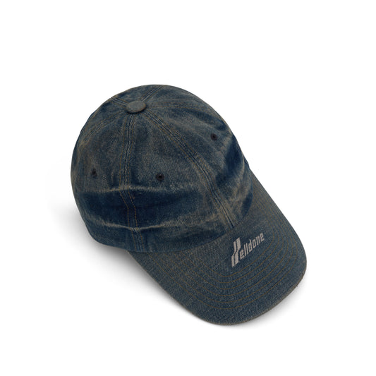 Washed Denim Cap in Blue