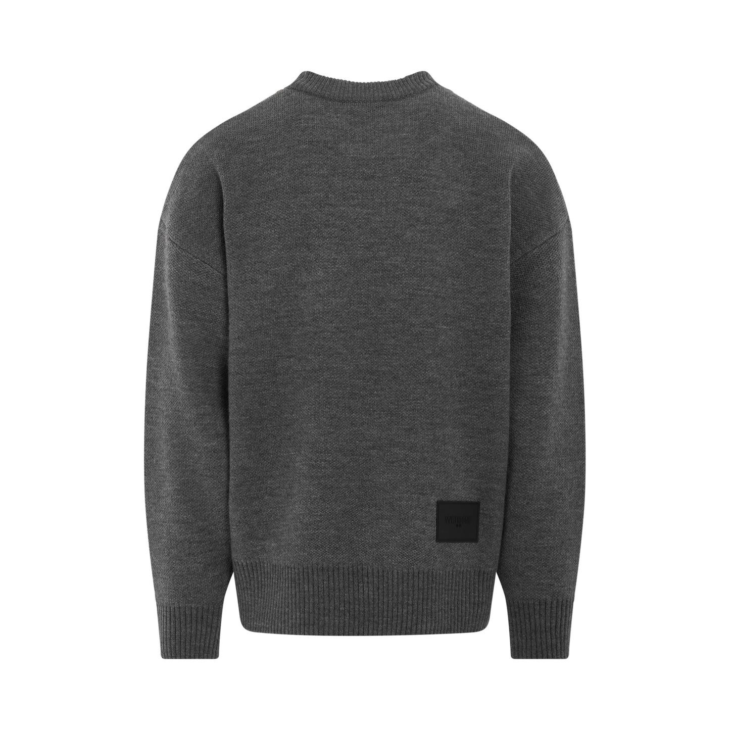 Logo Pile Knit Sweater in Grey