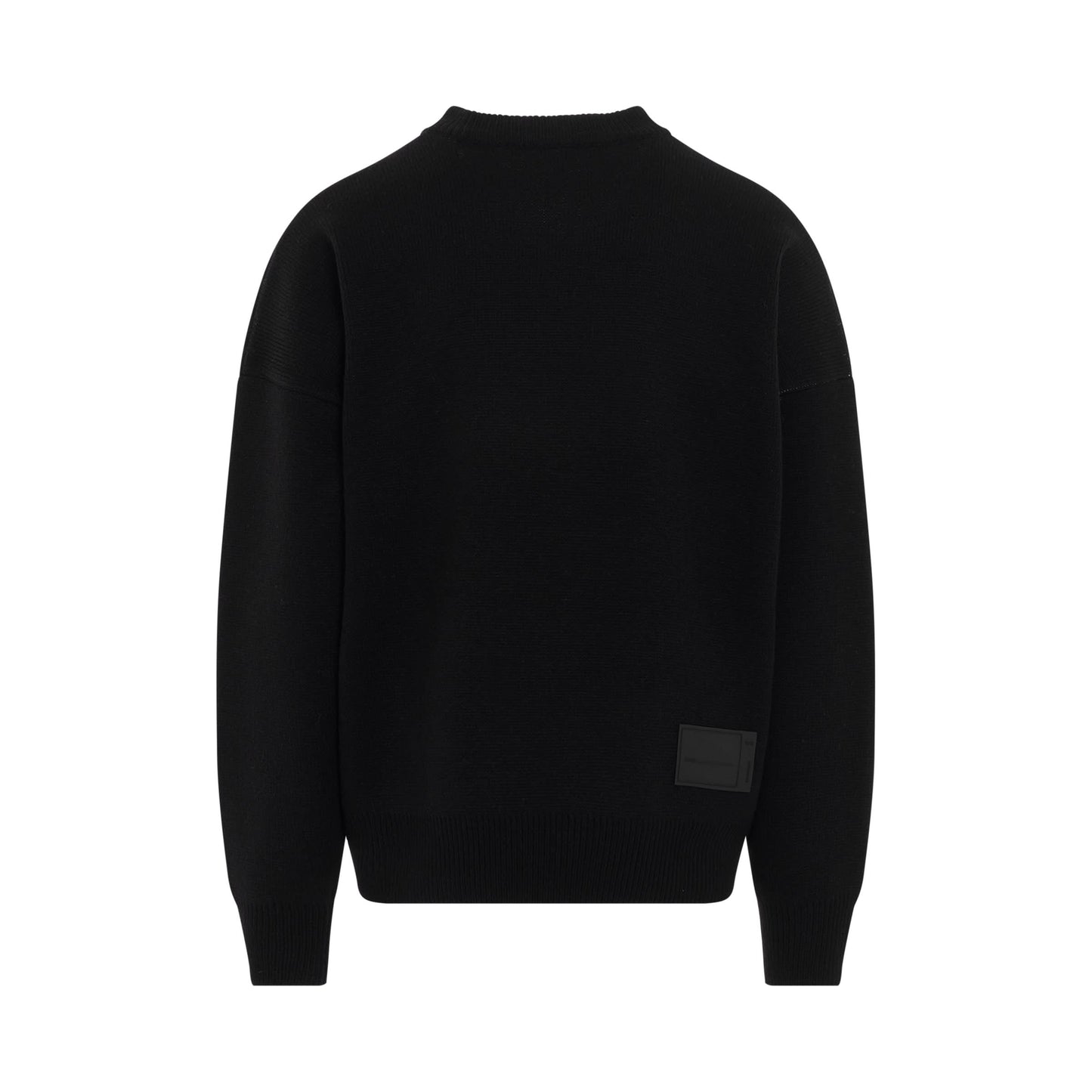 Logo Jacquard Intarsia Sweater in Black