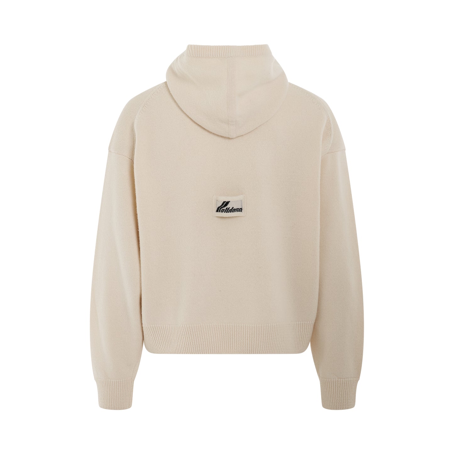 Oversized Basic Knit Hoodie in Ivory