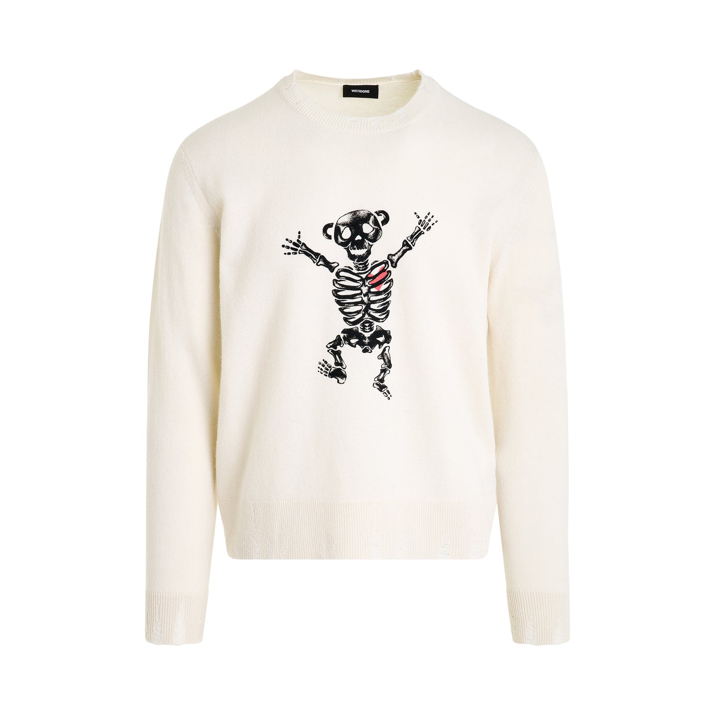 Bolt Teddy Bear Print Sweater in Ivory
