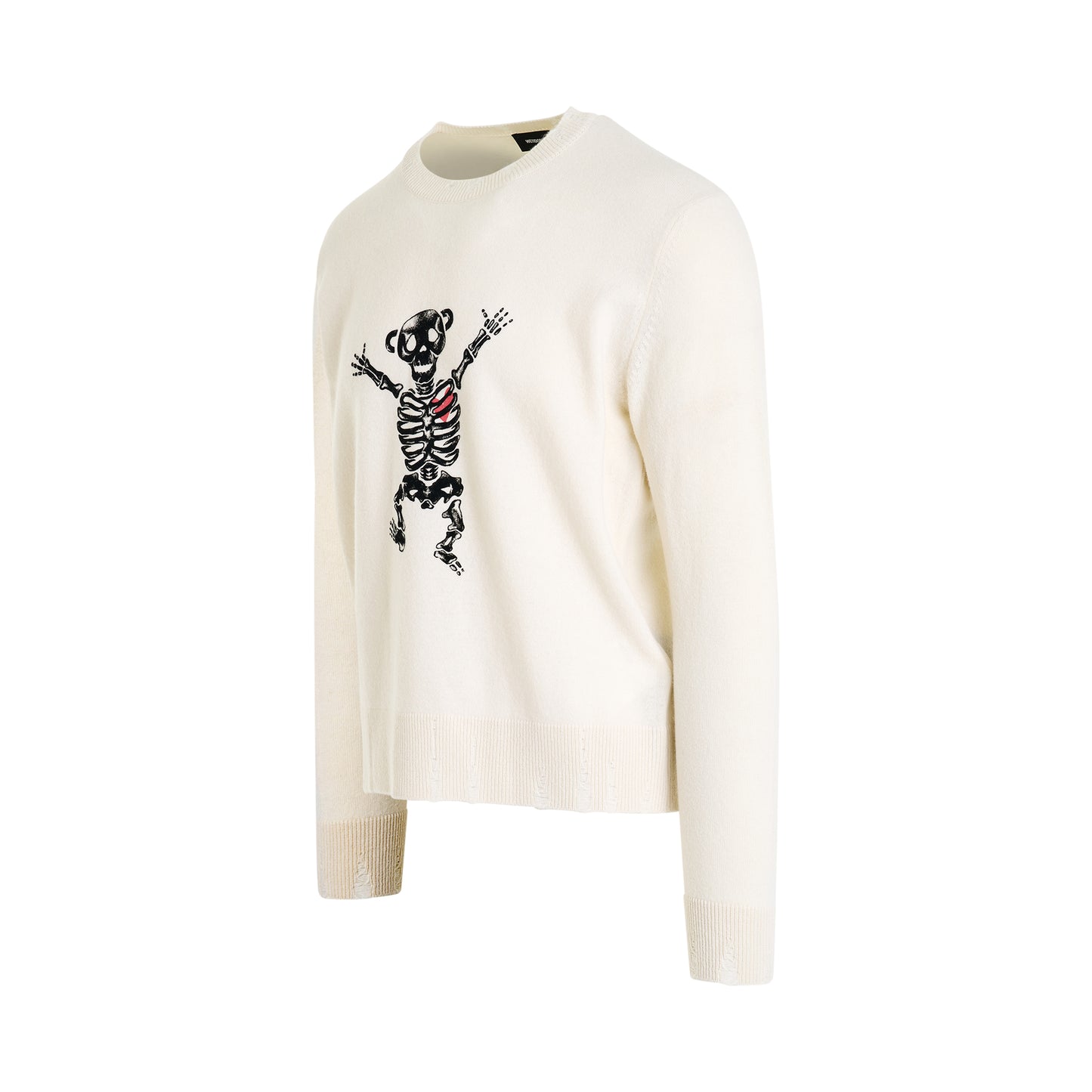 Bolt Teddy Bear Print Sweater in Ivory