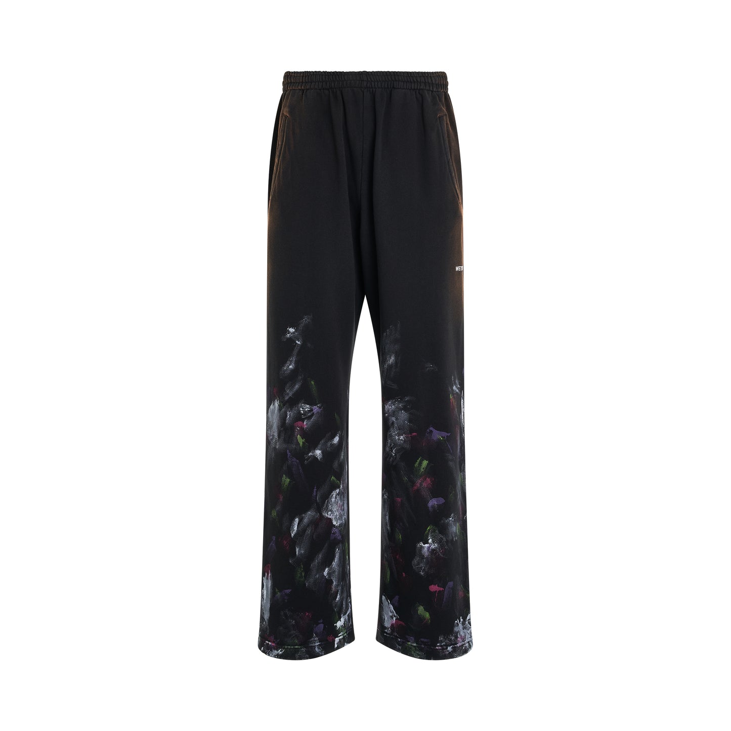 Multi-Coloured Painted Pants in Black