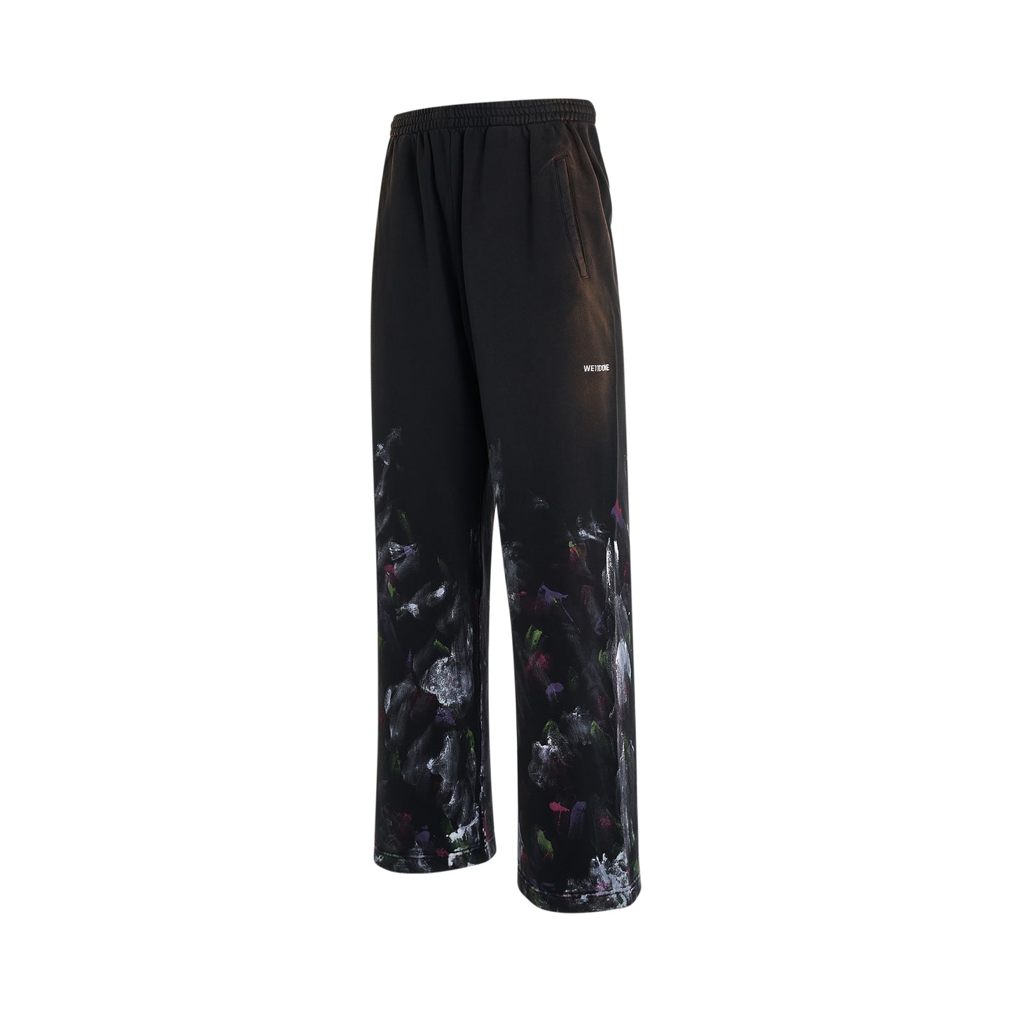 Multi-Coloured Painted Pants in Black