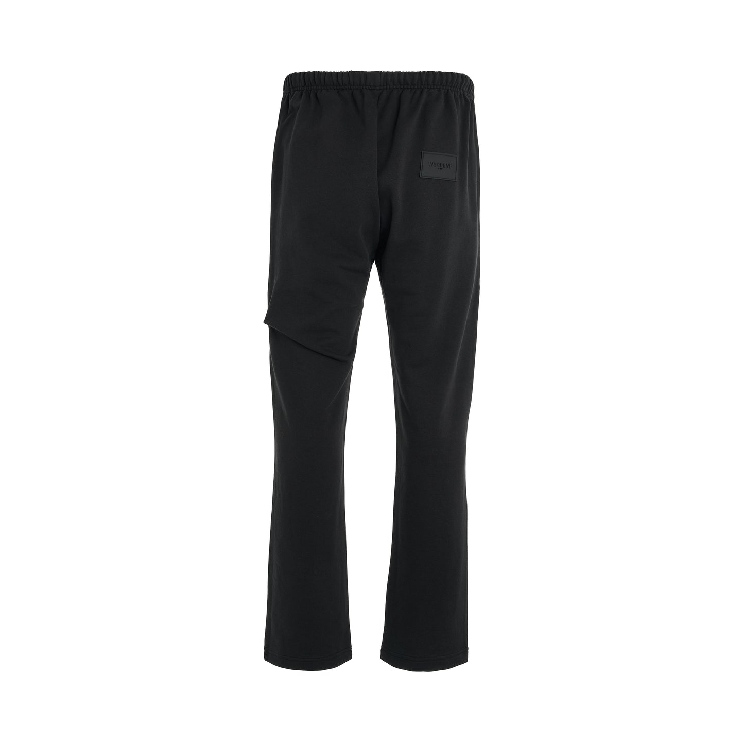 Back Logo Wide Jogger Pants in Black