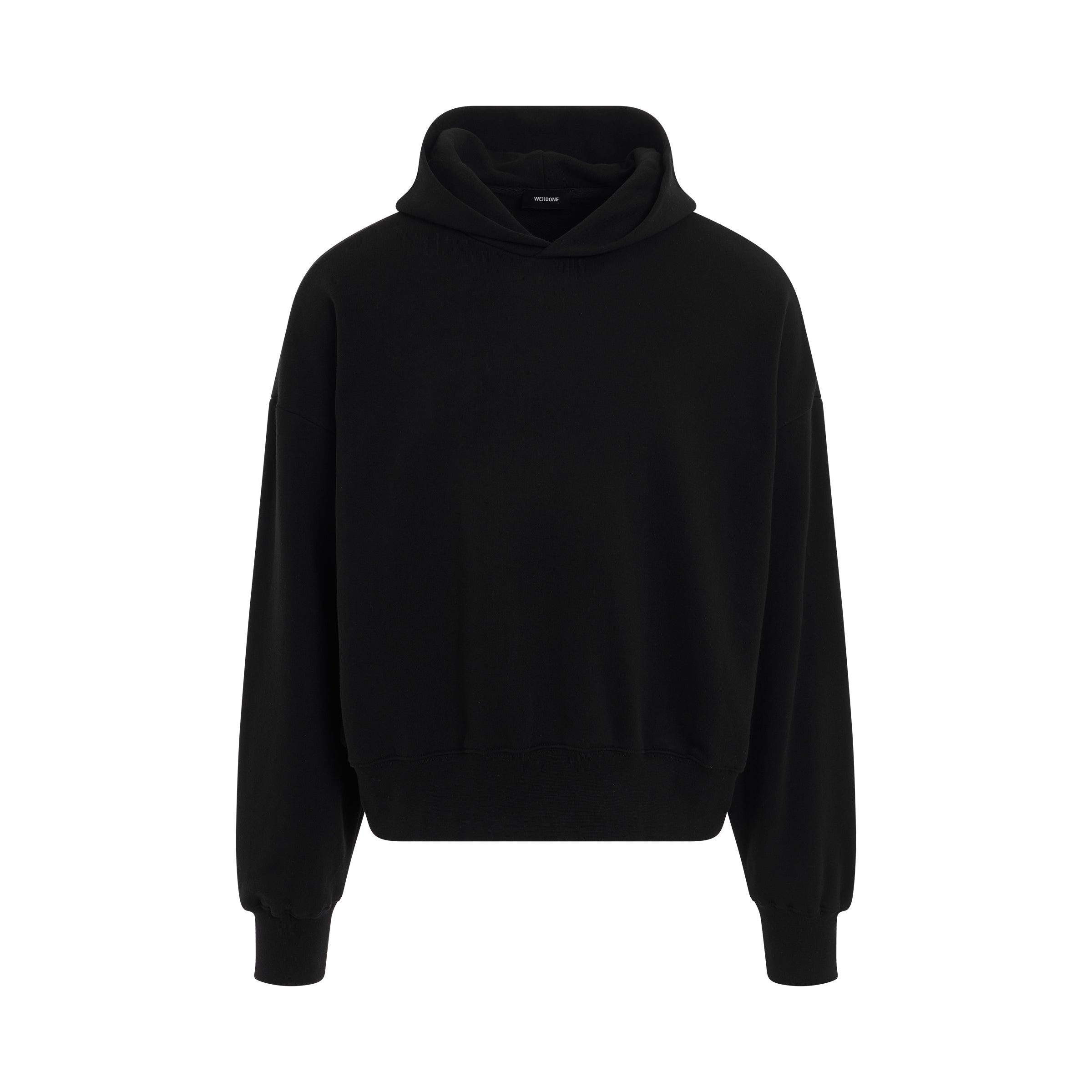 Back Embroidered Hoodie in Black