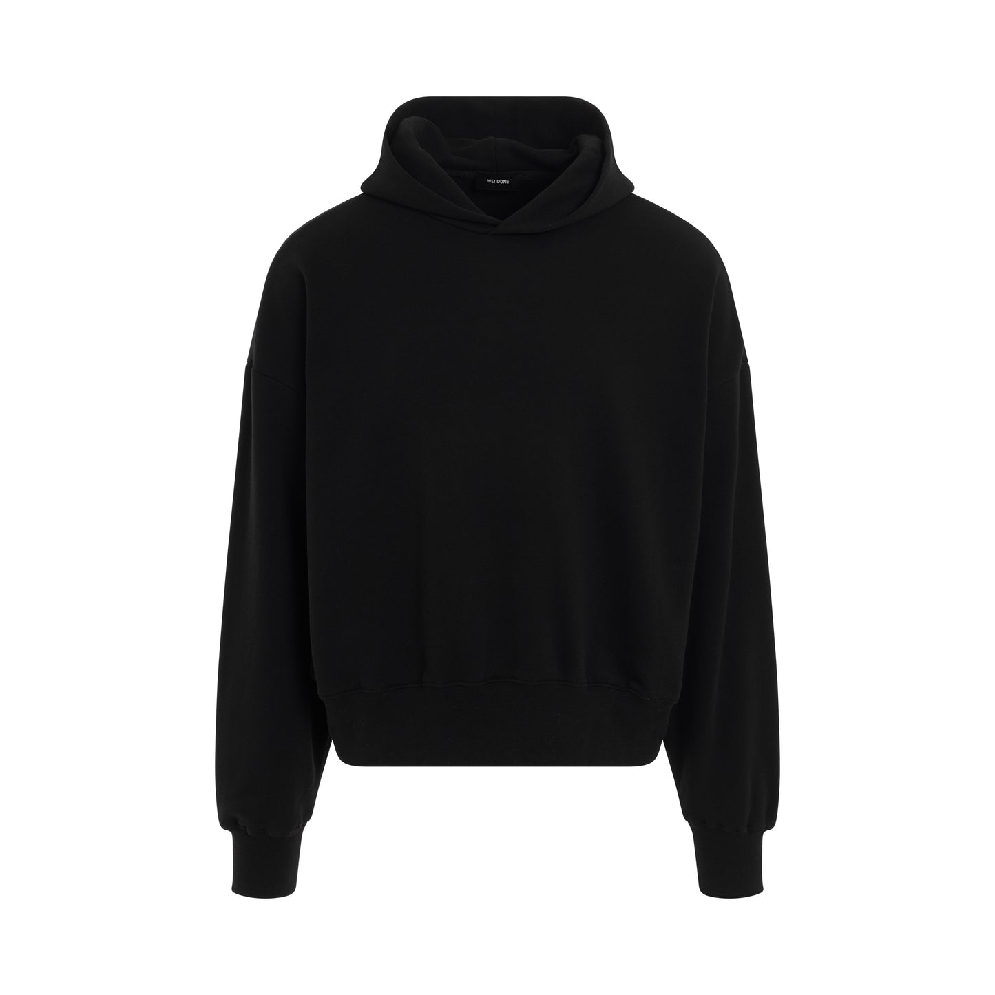 Back Embroidered Hoodie in Black