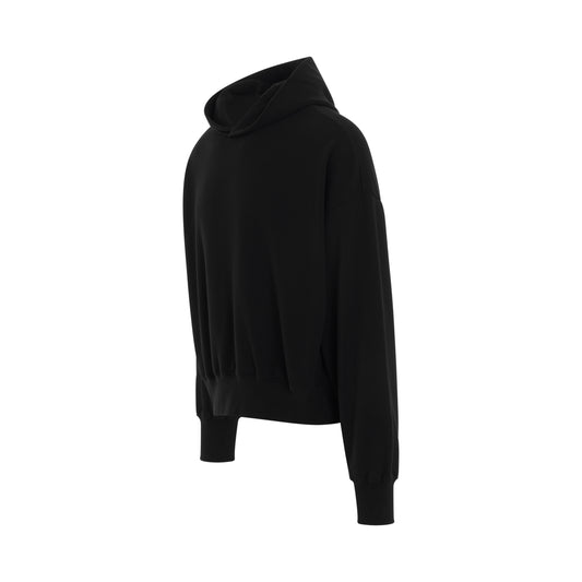 Back Embroidered Hoodie in Black