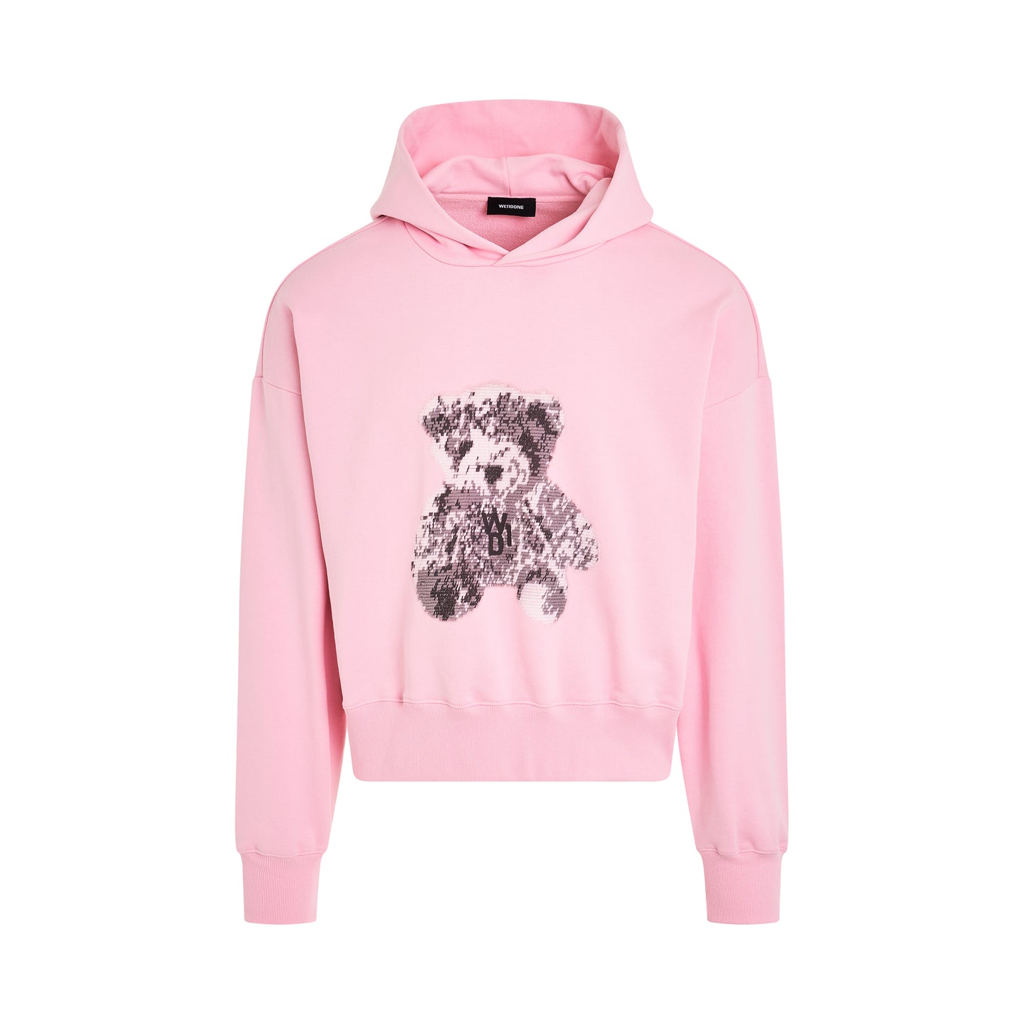 Pixel Teddy Hoodie in Light Pink