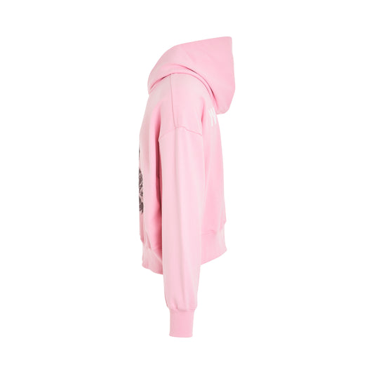 Pixel Teddy Hoodie in Light Pink