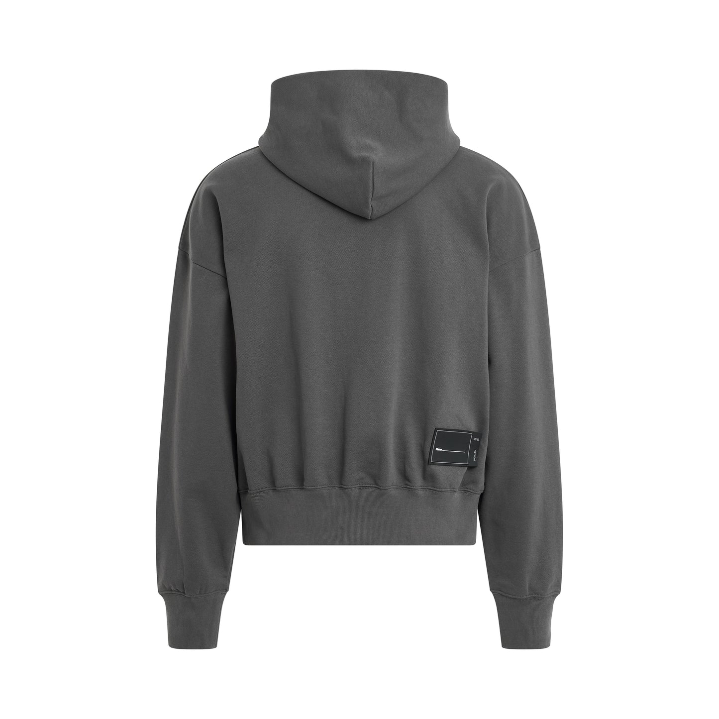 Logo Embroidered Wappen Hoodie in Charcoal