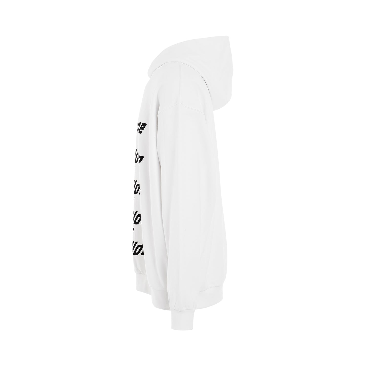 Multiple Front Logo Hoodie in White