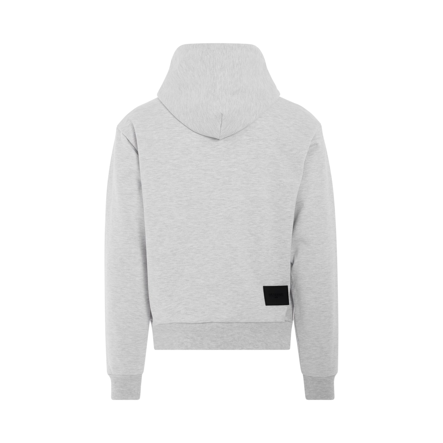 Basic Logo Fitted Hoodie in Grey