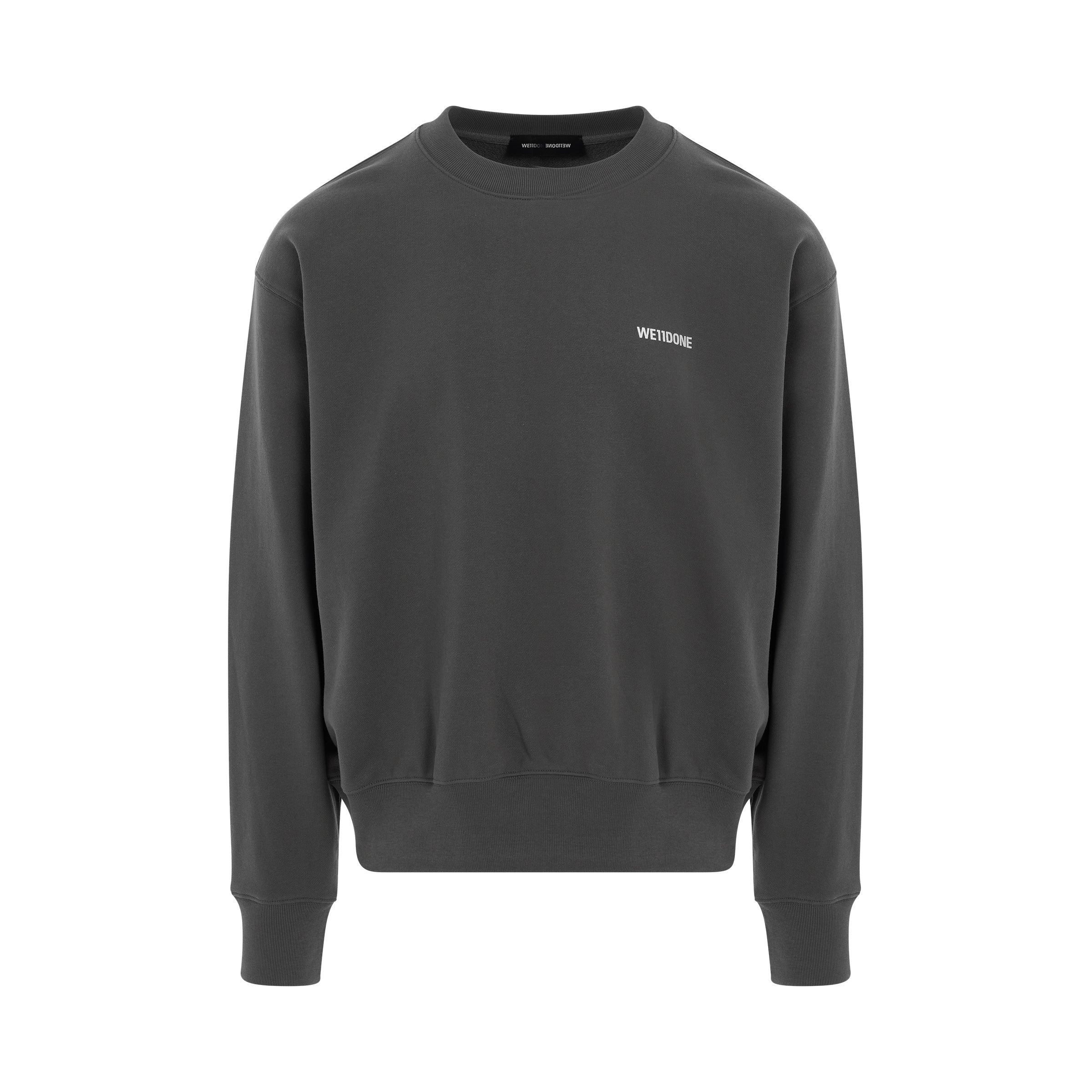 Cotton Mini Logo Sweatshirt in Charcoal