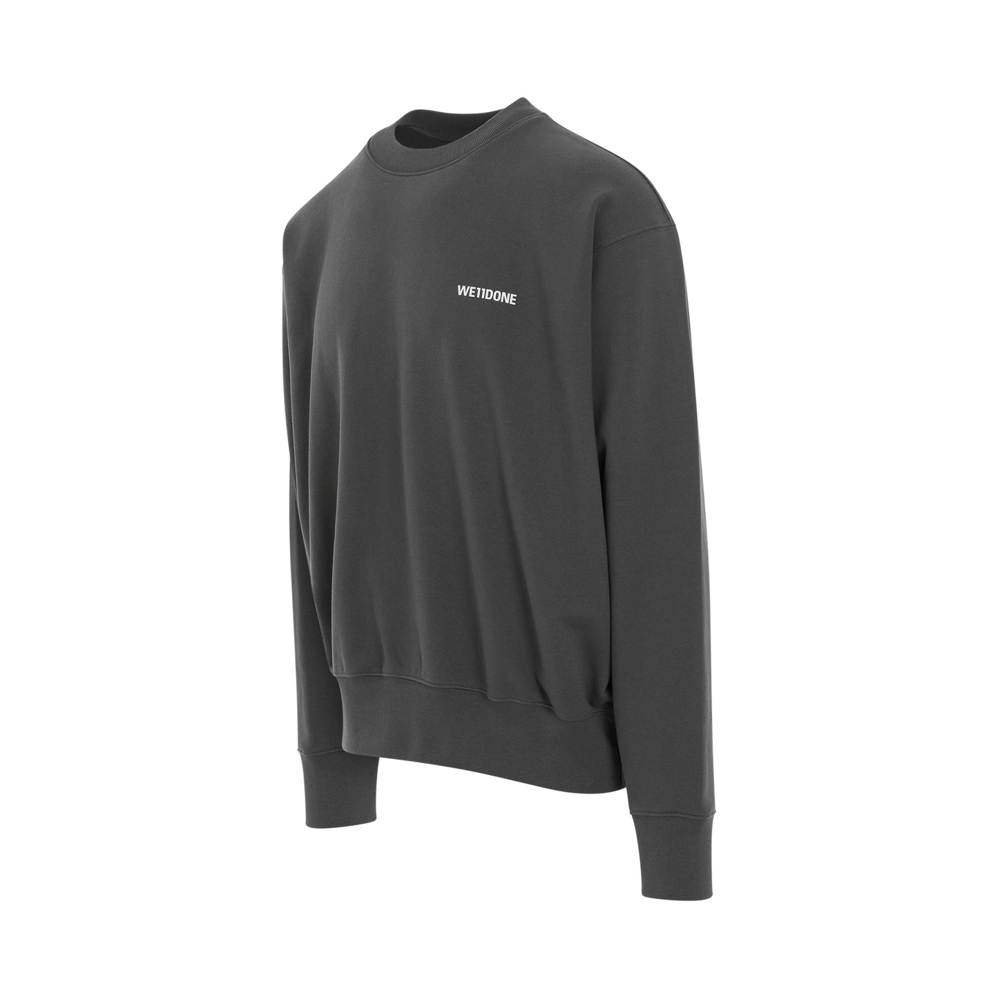 Cotton Mini Logo Sweatshirt in Charcoal