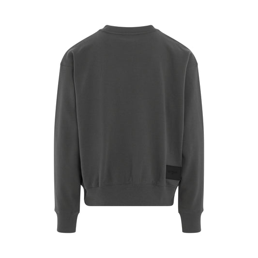 Cotton Mini Logo Sweatshirt in Charcoal