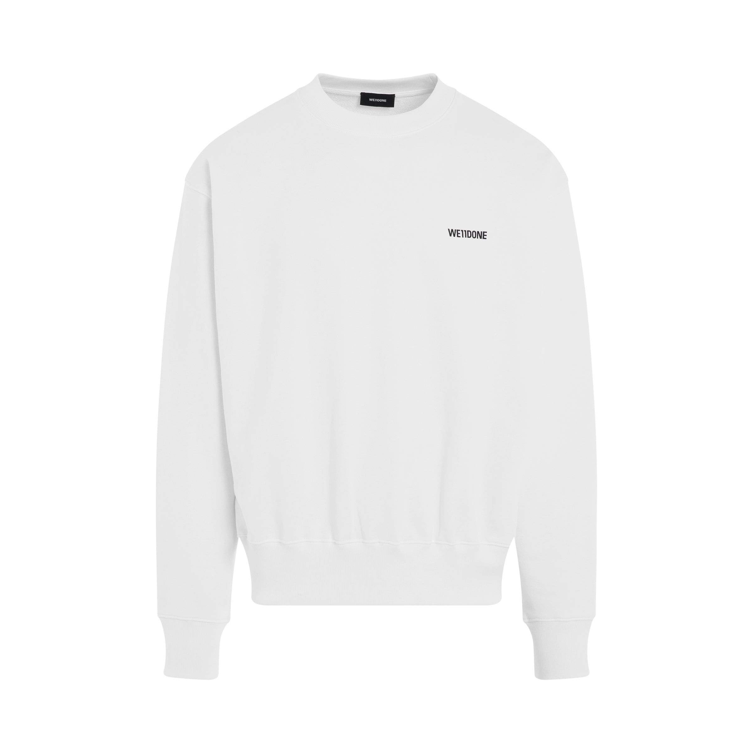 Cotton Mini Logo Sweatshirt in White