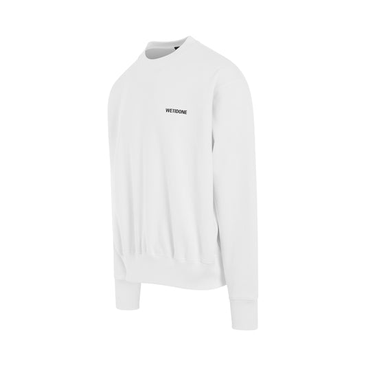 Cotton Mini Logo Sweatshirt in White