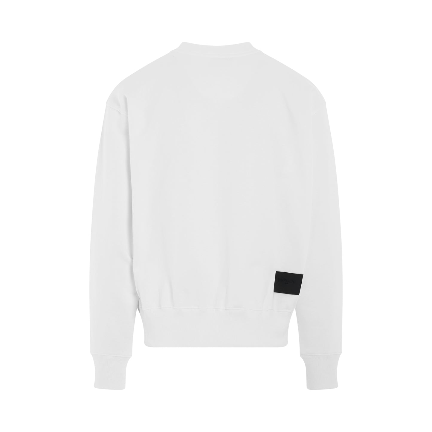 Cotton Mini Logo Sweatshirt in White