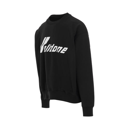 Loose Fit Wappen Sweatshirt in Black