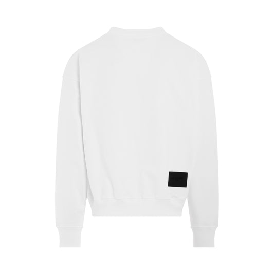 Loose Fit Wappen Sweatshirt in White