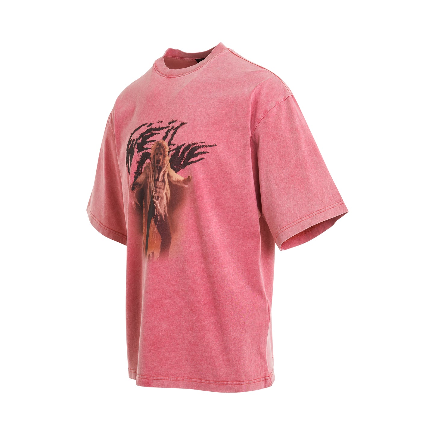 Vintage Horror Print T-Shirt in Pink