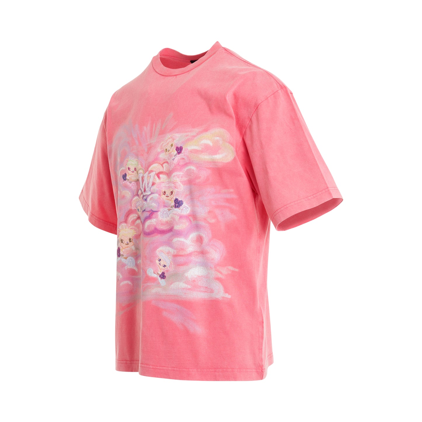 Vintage Abstract Rabbit T-Shirt in Pink