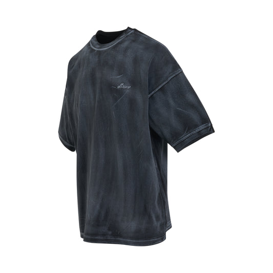 WD Logo Washed T-Shirt in Black