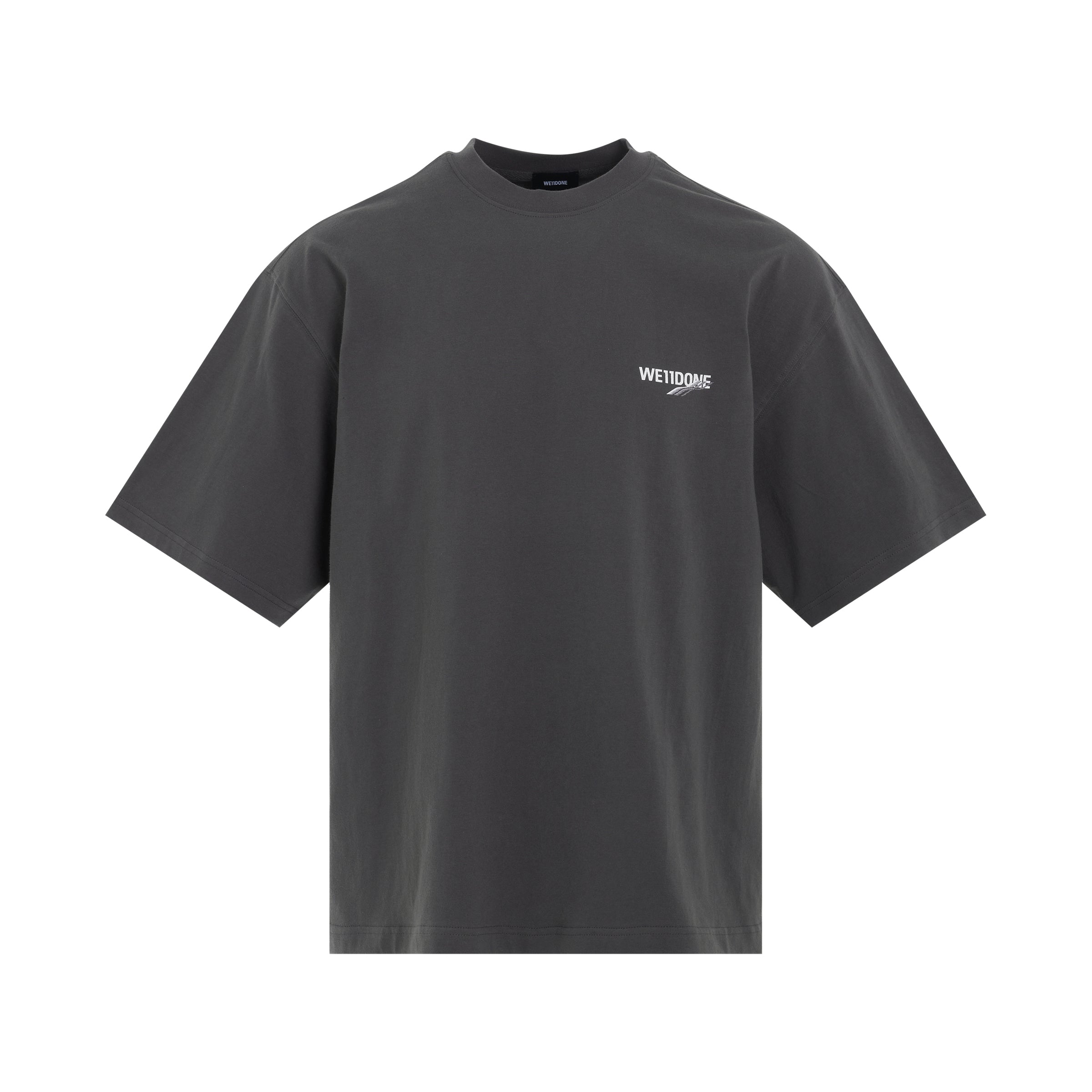 Wave Logo Short Sleeve T-Shirt in Charcoal