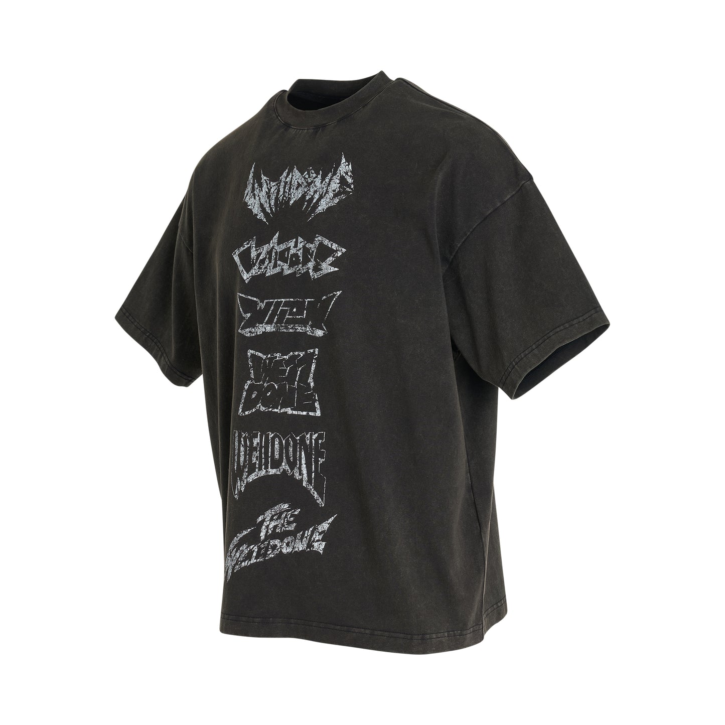 Multi Logo Font T-Shirt in Black
