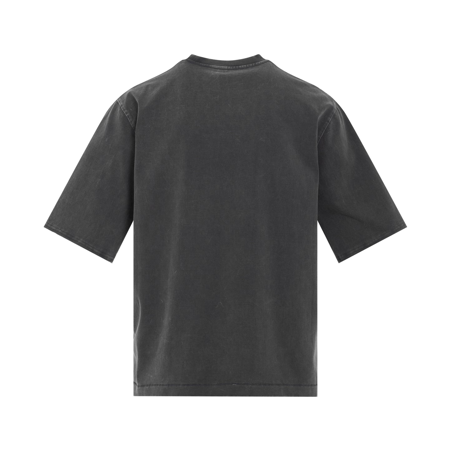 Reversed Logo Washed T-Shirt in Charcoal