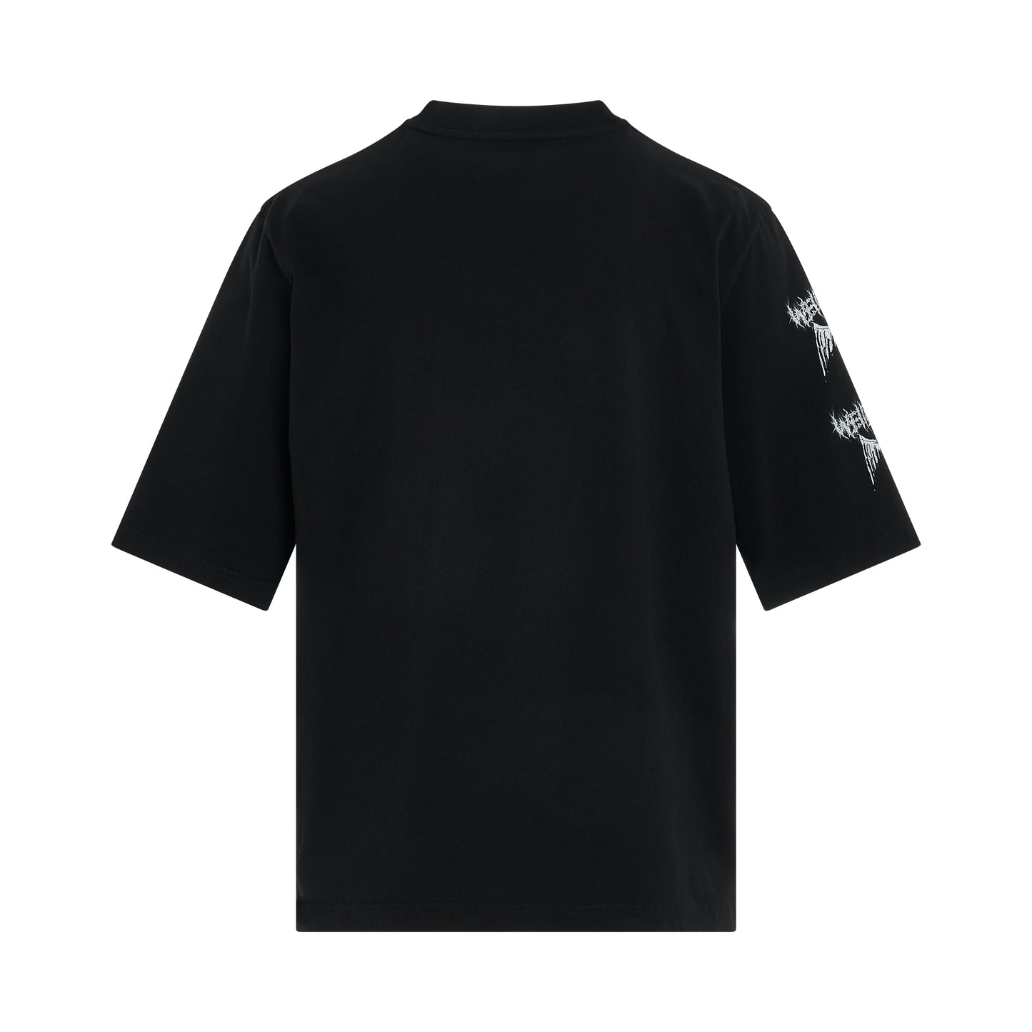 Crack Angel Print T-Shirt in Black