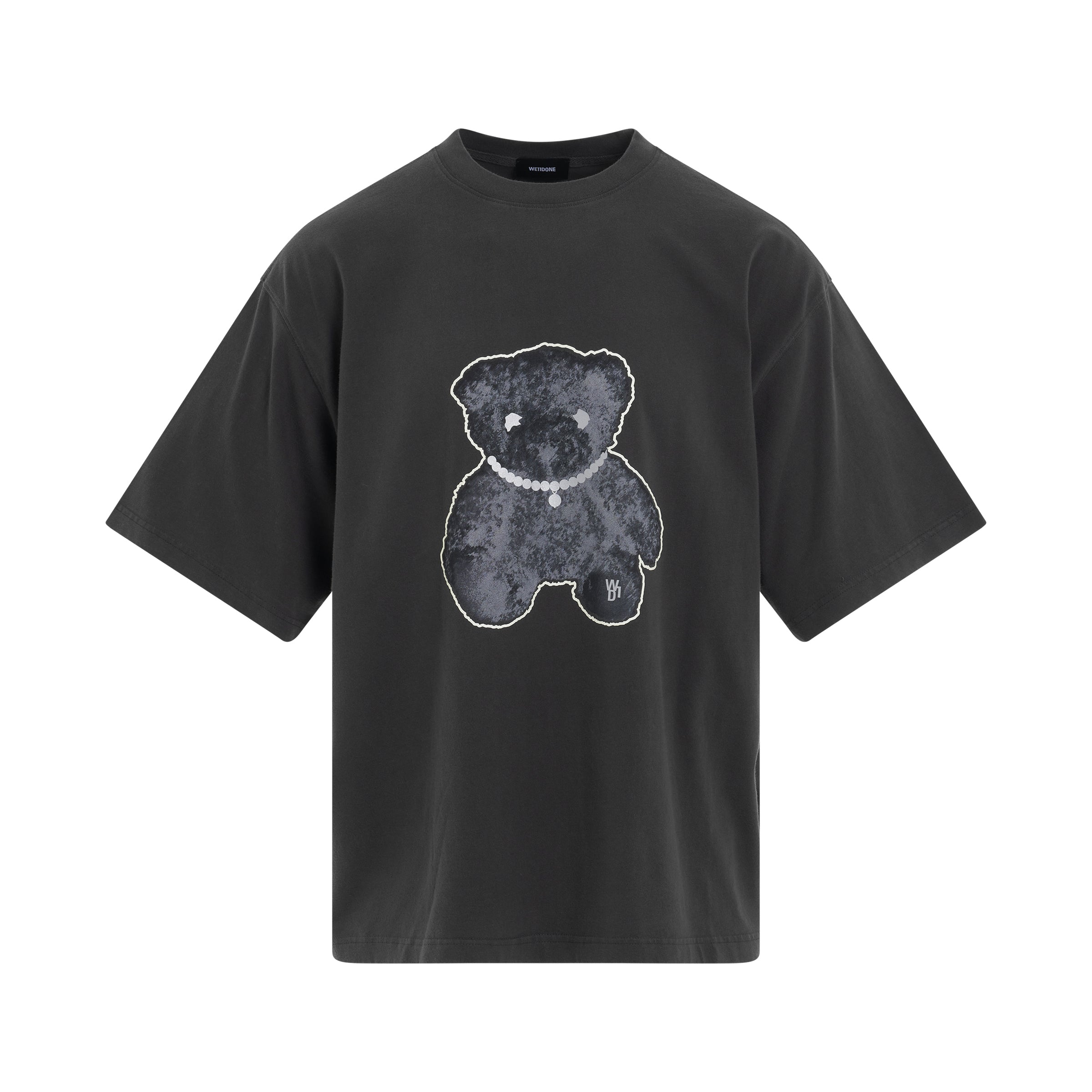 Pearl Necklace Teddy T-Shirt in Charcoal