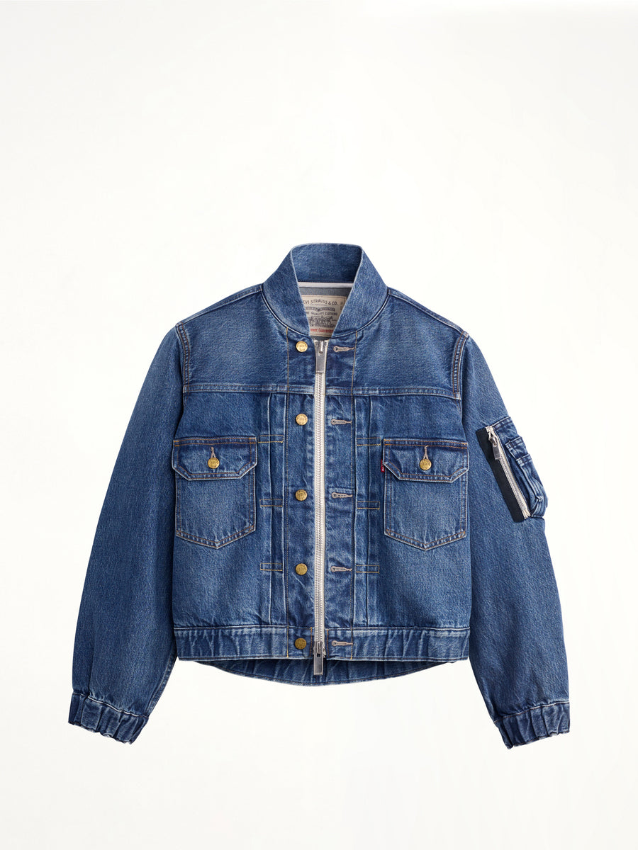 Sacai x Levi's Womens Denim Jacket B in Blue