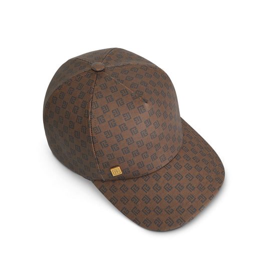 Mini Monogram Cap in Brown