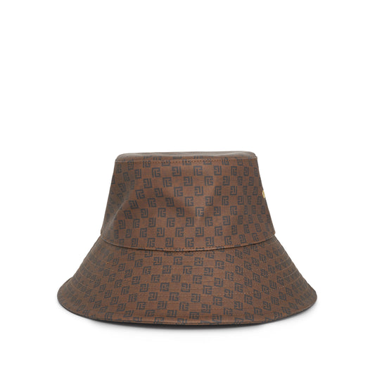 Mini Monogram Bucket Hat in Brown