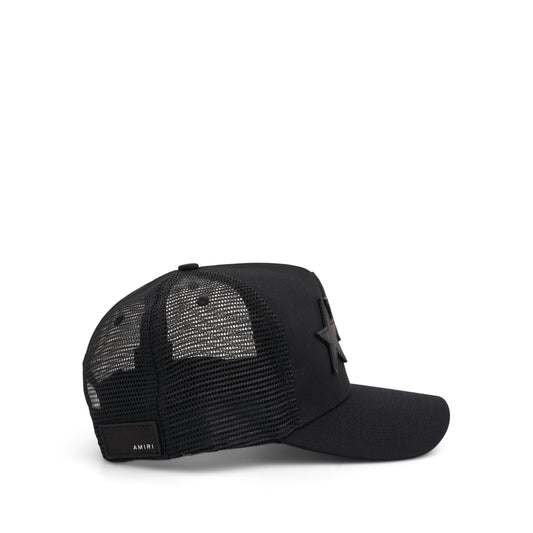 3 Star Trucker Hat in Black