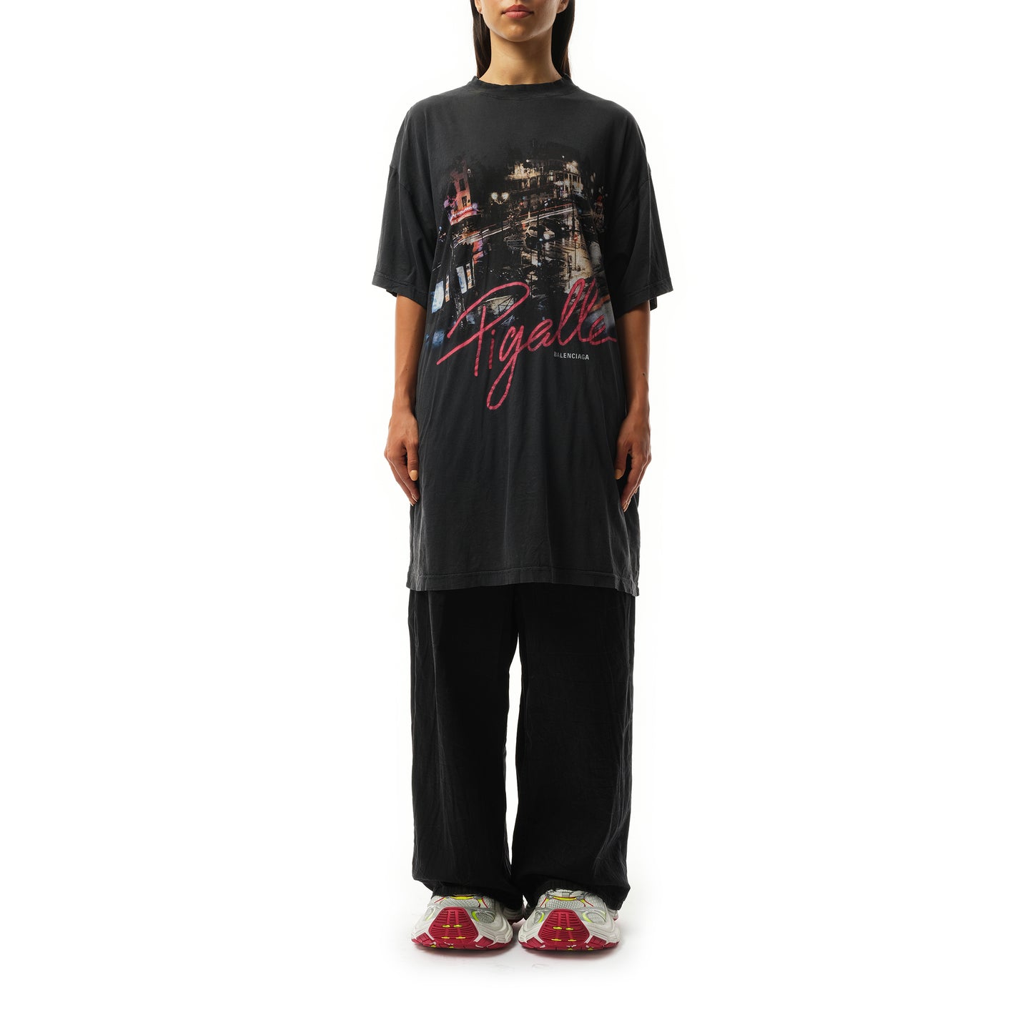 Pigalle Oversized T-Shirt in Faded Washed Black